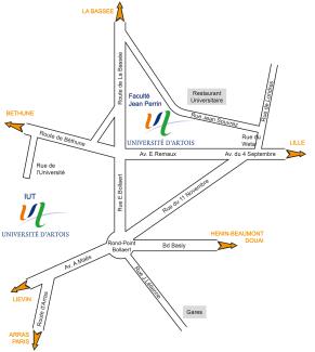 Plan routier Douai